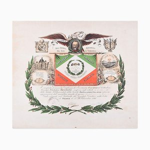 Società Fratellanza Italiana - Original Stencil - 1881 1881