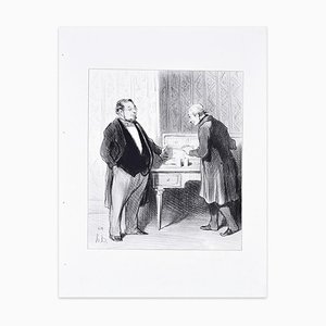 Monsieur Par suite De La Fusion... - Lithograph by H. Daumier - 1845 1845