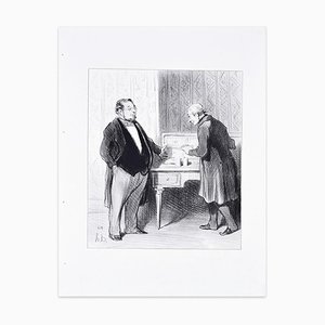 Monsieur Par suite De La Fusion ... - Litografía de H. Daumier - 1845 1845