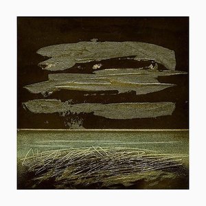 Landscape - Orginal Mixed Media von Mario Sinisca - 1960s 1960s