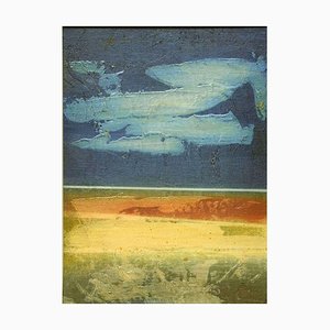 Blue Horizon - Original Mixed Media par Mario Sinisca - 1960s