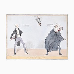 Ein Spiel des politischen Federballs - Reform Bill! - Lithographie von J. Doyle - 1831 1831