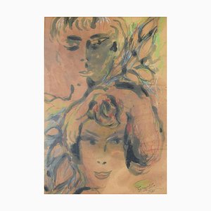 Aquarelle pour Femmes par Guelfo Bianchini - 1961 1961