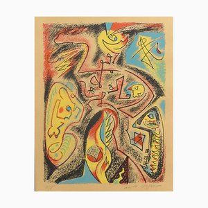 Litografía Abstract Abstract Composition - Original de André Masson - años 70