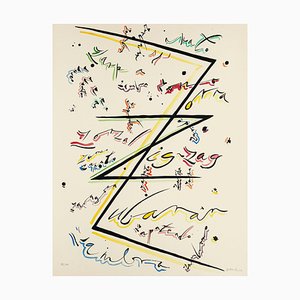 Letter Z - Original Hand-Colored Lithograph by Raphael Alberti - 1972 1972