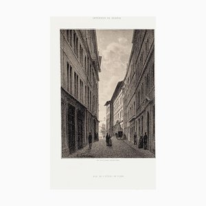 Ginebra, rue De L'Hôtel De Ville - Litografía de A. Fontanesi - 1854 1854