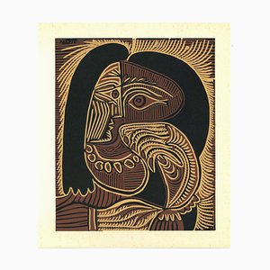 Femme au Collier - Linocut Reproduct After Pablo Picasso - 1962 1962