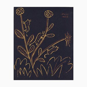 Plante aux Toritos - Linocut Reproduction After Pablo Picasso - 1962 1962