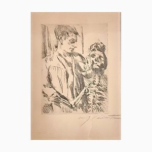 Lithographie Tod und Jungling - Original par L. Corinth - 1921 1921