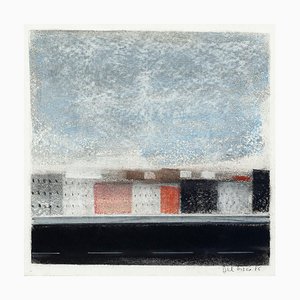 Landscape - Original Pastel Drawing by O. Del Turco - 1986 1986