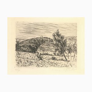 Grabado La colline de Sainte Anne - Original de Dunoyer de Segonzac - 1925 1925