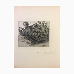 L‘ennemi est en Vue - Original Etching by Anselmo Bucci - 1915 1915