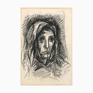 Portrait - Original Kohlezeichnung von Serge Fotinsky - 1943 1943