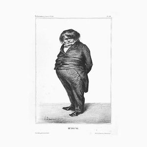 M. Prune - Original lithograph by Honoré Daumier - 1833 1833