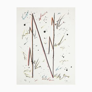 Letter N - Variation - Hand-Colored Lithograph by Raphael Alberti - 1972 1972