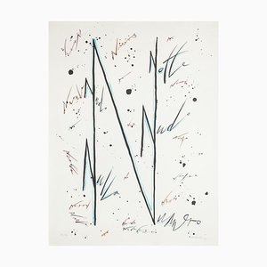 Letter N - Variation - Hand-Colored Lithograph by Raphael Alberti - 1972 1972