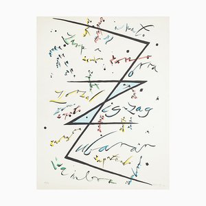 Letter Z - Hand-Colored Lithograph by Raphael Alberti - 1972 1972