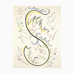 Letter S - Hand-Colored Lithograph by Raphael Alberti - 1972 1972