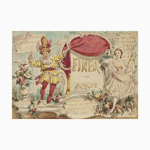 Confectionery - Original Drawing in Watercolor - 20th Century 20th century