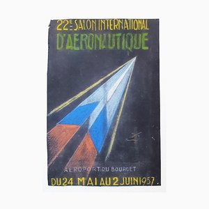 Aeronautica - Disegno originale Pastel - 1957 1957