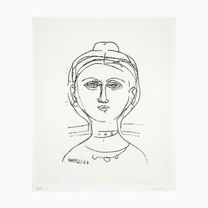 Woman - Original Etching by M. Campigli - 1964 1964
