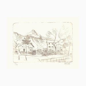 Landscape - Original Etching by Alberto Salietti - 1930s 1930s