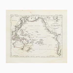 Ancient Map of Oceania - Original Etching - 19th century 19th Century
