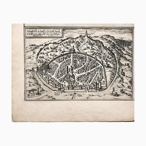 Karte von Nemavsus - Original Radierung von George Braun - Spätes 16. Jahrhundert. Spätes 16. Jh