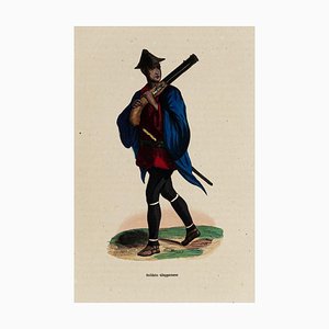 Soldier - Original Lithograph - 19th Century 19th century