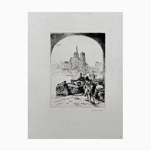 Gravure à l'Eau-Forte originale de Auguste Brouet, France, Début 20ème Siècle, Début 20ème Siècle