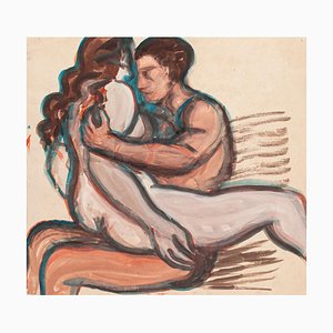 Lovers - Original Aquarell - ca. 1950 Ca. 1950