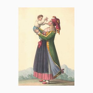 Costume di Procida - Watercolor by M. De Vito - 1820 ca. 1820 c.a.