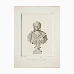 Head of Woman - Original Radierung von Giovanni Brunetti da Ravenna 1821