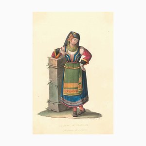 Costume di Tortorella - Aquarelle par M. De Vito - 1820 ca. 1820 ca