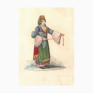 Costume di Parghelia di Calabria - Acquarello di M. De Vito - 1820 ca. 1820 ca