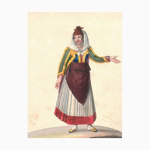 Costume di Procida - Aquarelle par M. De Vito - 1820 ca. 1820 ca