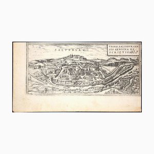 Mappa di Salisburgo da ''Civitates Orbis Terrarum''-di F. Hogenberg - 1575 1575