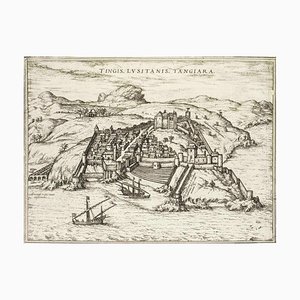 Tangiaria (Tanger), mapa de '' Civitates Orbis Terrarum '' - de F. Hogenberg - 1575 1575