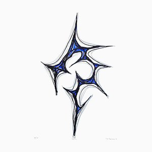 Trama in Blu - Original Lithograph by Nino Franchina - 1973 1973