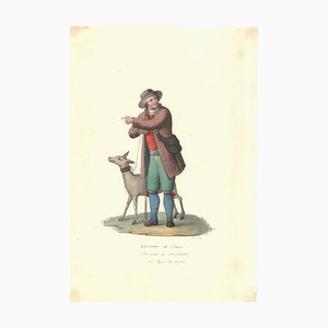 Costume di Craco - Original Watercolor by M. De Vito - 1820 ca. 1820 c.a.