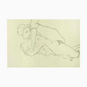 Nudo reclinabile, gamba sinistra sollevata - anni 2000 - Litografia After Egon Schiele, 2007