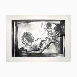 The Interview - Original Lithograph by C. Rickert - 1971 1971