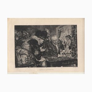 La Contribution Forcèe (A Forced Contribution) - by Adolph Menzel - 1885 1885