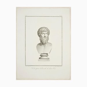 Testa Quasi Colossale di Lucio Vero - Radierung von P. Fontana 1821