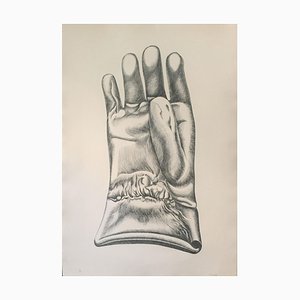 Schwarz-Weißer Handschuh - Original Radierung von Giacomo Porzano - 1972 1972