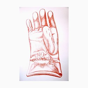 Red Glove - Original Etching by Giacomo Porzano - 1972 1972