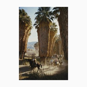 Palm Spring Riders Oversize C Print Framed in White by Slim Aarons