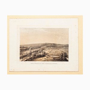 Vista del campo militar de magenta - Litografía de Carlo Perrin - 1860 1860