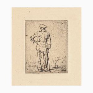 Worker - Original Radierung von F. Brangwyn - Mid 20th Century Mid 20th Century