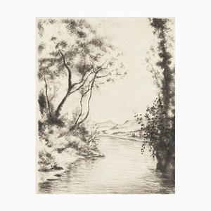 River - Original Lithograph by Marcel Roche - Early XX century Early XX century